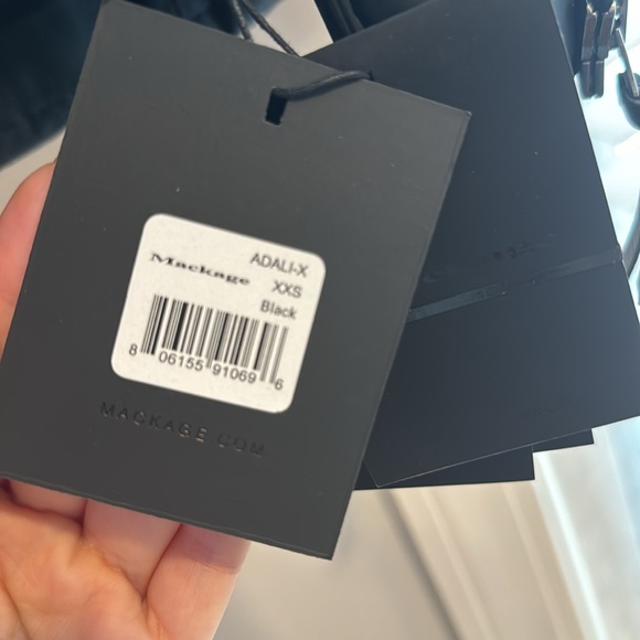 NEW BLACK ADALI MACKAGE COAT XXS - Picture 9 of 9